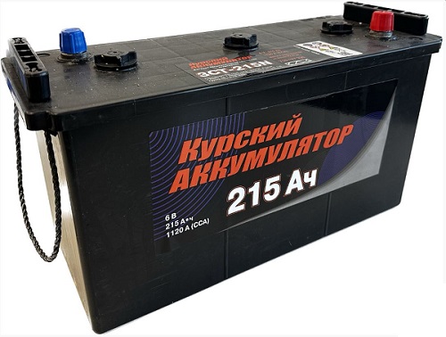 Аккумулятор КУРСКИЙ АККУМУЛЯТОР, 6 В, 210 А/ч, 1000 А, артикул 3СТ-215N