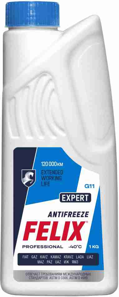 АНТИФРИЗ СИНИЙ 1kg (ГОТОВЫЙ) FELIX EXPERT / G11 до -40°С АНТИФРИЗ СИНИЙ 1kg (ГОТОВЫЙ) FELIX EXPERT / G11 до -40°С
