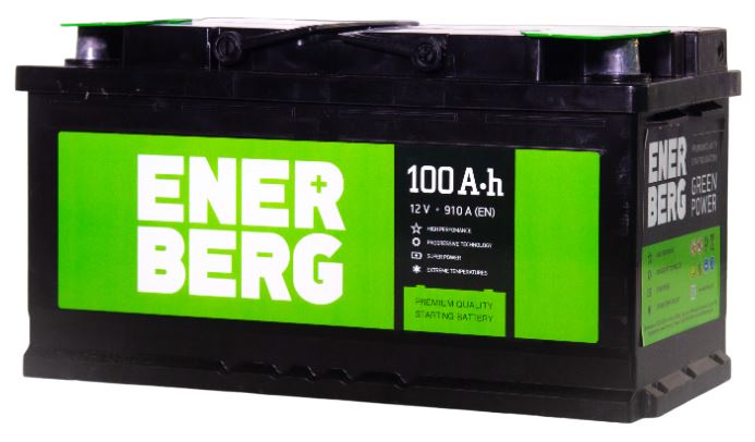 Аккумулятор ENERBERG, 12 В, 100 А/ч, 900 А, артикул 6СТ-100VLR