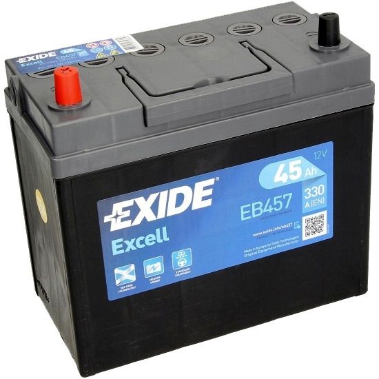 Аккумулятор EXIDE EXCELL 45Ah, 330A, 238/127/225, R+