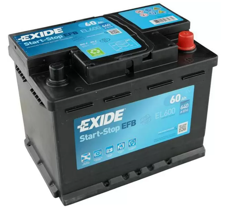 Аккумулятор Exide Start-Stop EFB (60 A/h), 640A R+