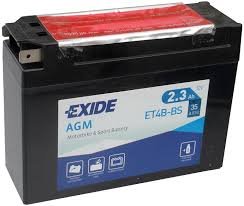 Аккумулятор для мототехники EXIDE AGM 12 V 2.3 AH 30 A ETN 4 B0 115x40x85mm 0.9kg Аккумулятор для мототехники EXIDE AGM 12 V 2.3 AH 30 A ETN 4 B0 115x40x85mm 0.9kg