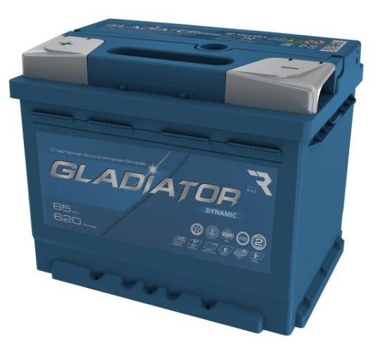 Аккумулятор GLADIATOR, 12 В, 65 А/ч, 600 А, артикул TC-00012060