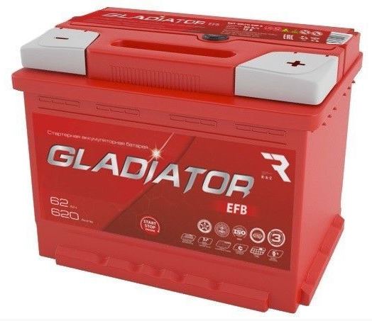 Аккумулятор GLADIATOR, 12 В, 60 А/ч, 600 А, артикул TC-00012080